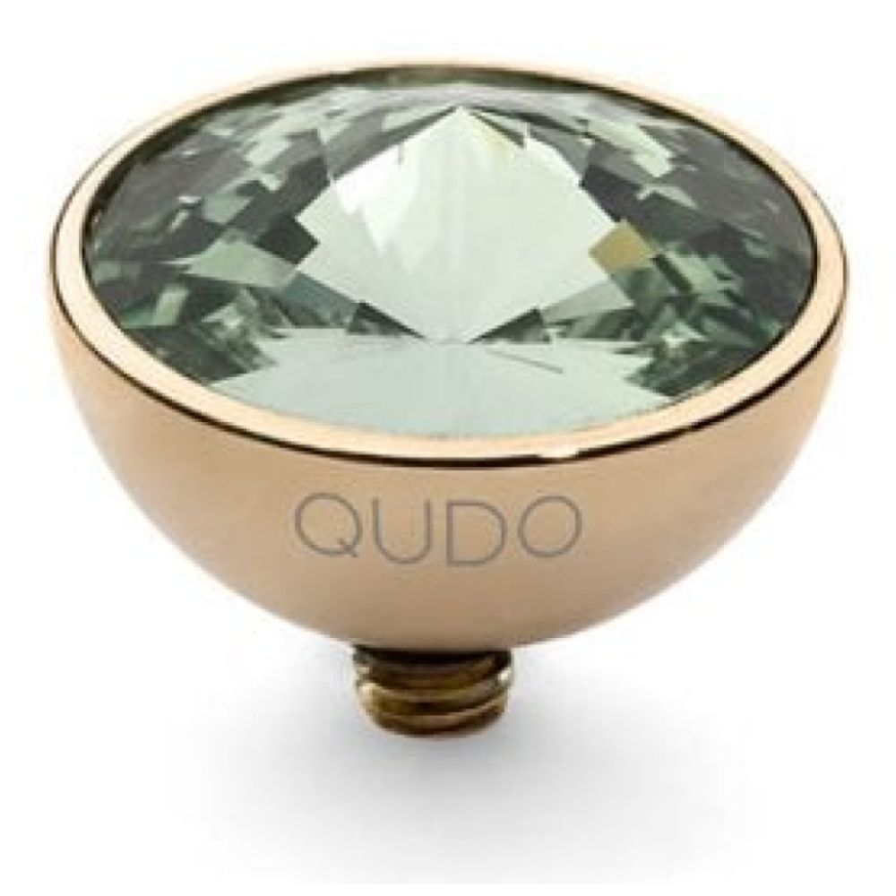 Famosa Gold 11.5mm Bottone Ring Top Chrysolite