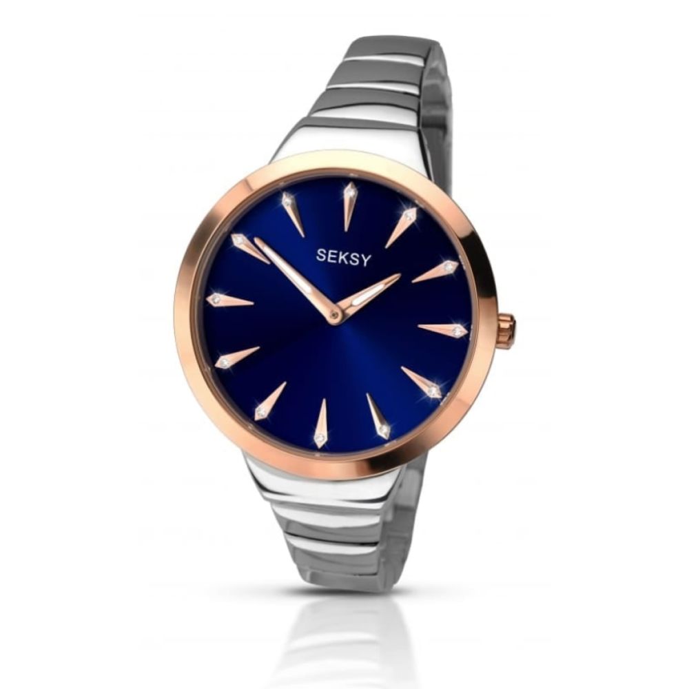 Ladies' Stainless Steel Bracelet Watch With Swarovski Crystals
