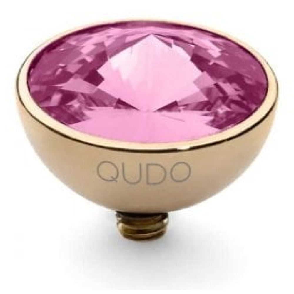 Famosa Gold 11.5mm Bottone Ring Top Rose