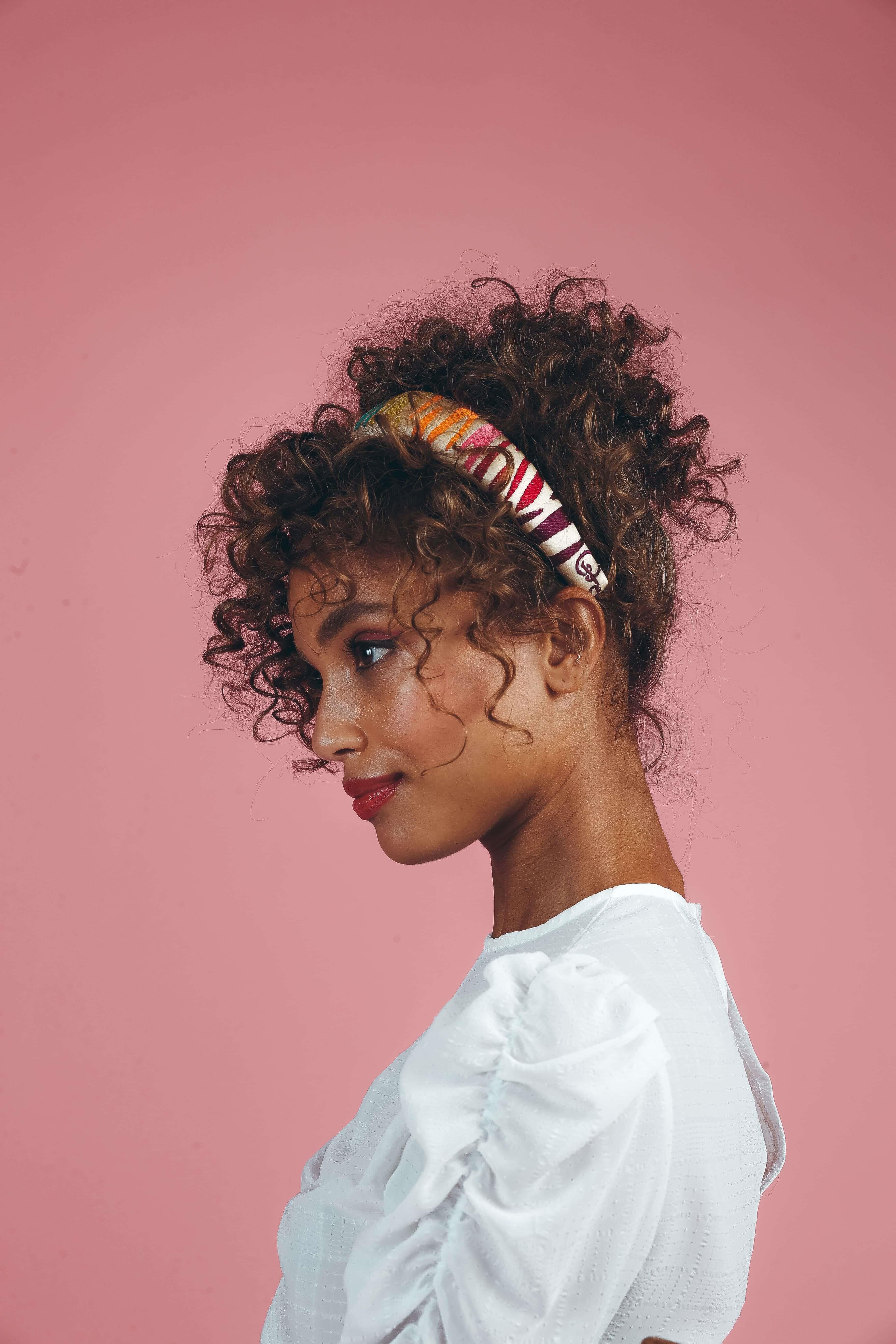 Rainbow Zebra Padded Headband