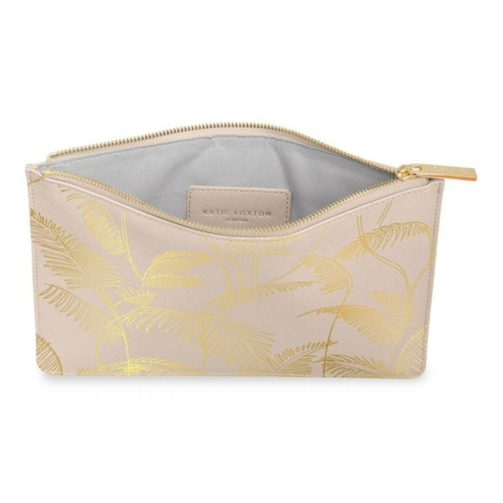 Perfect Pouch | Palm Print | Nude Pink | 16 X 24cm