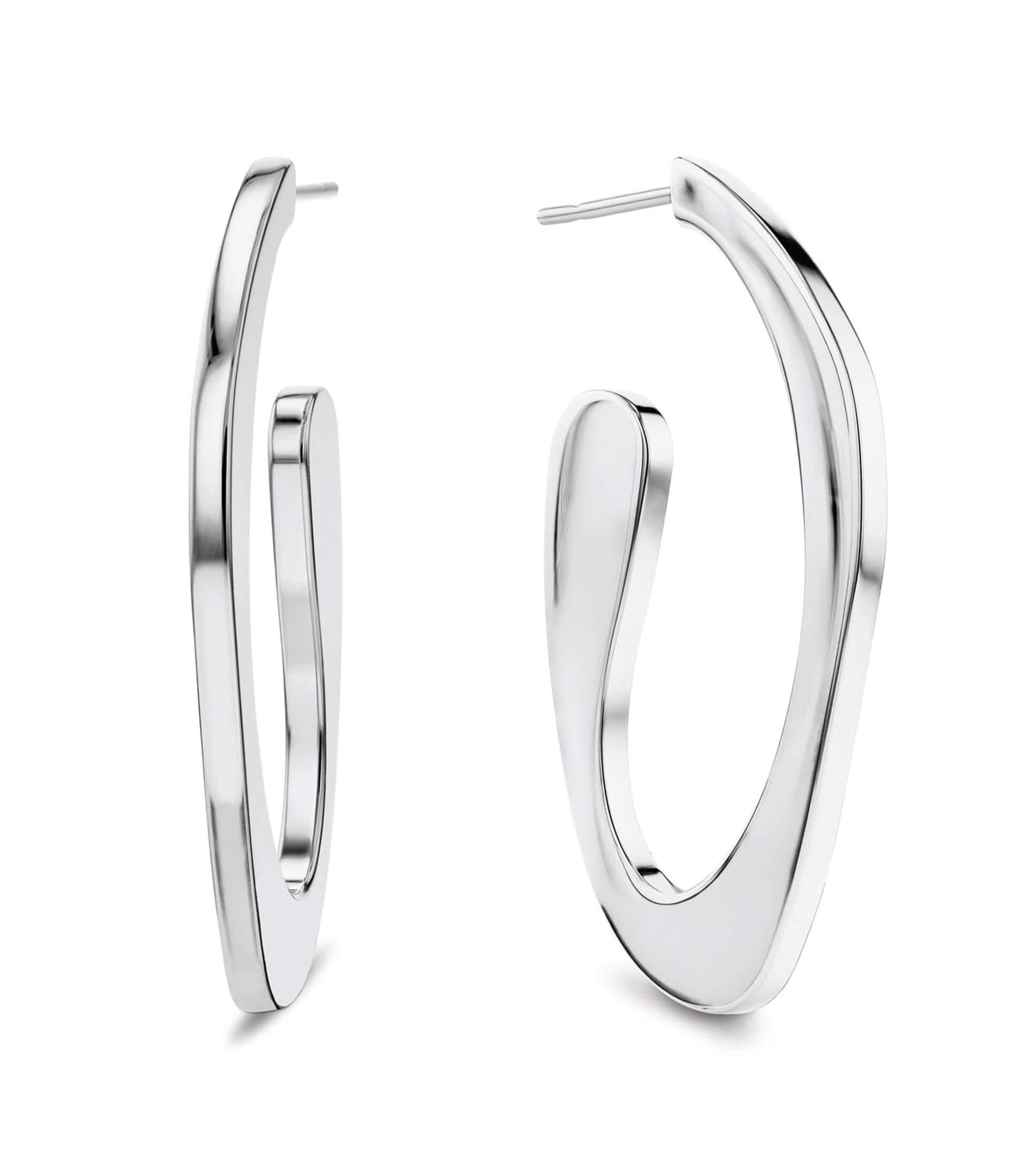 Harmonious Connection SS Organic Shape Earrings