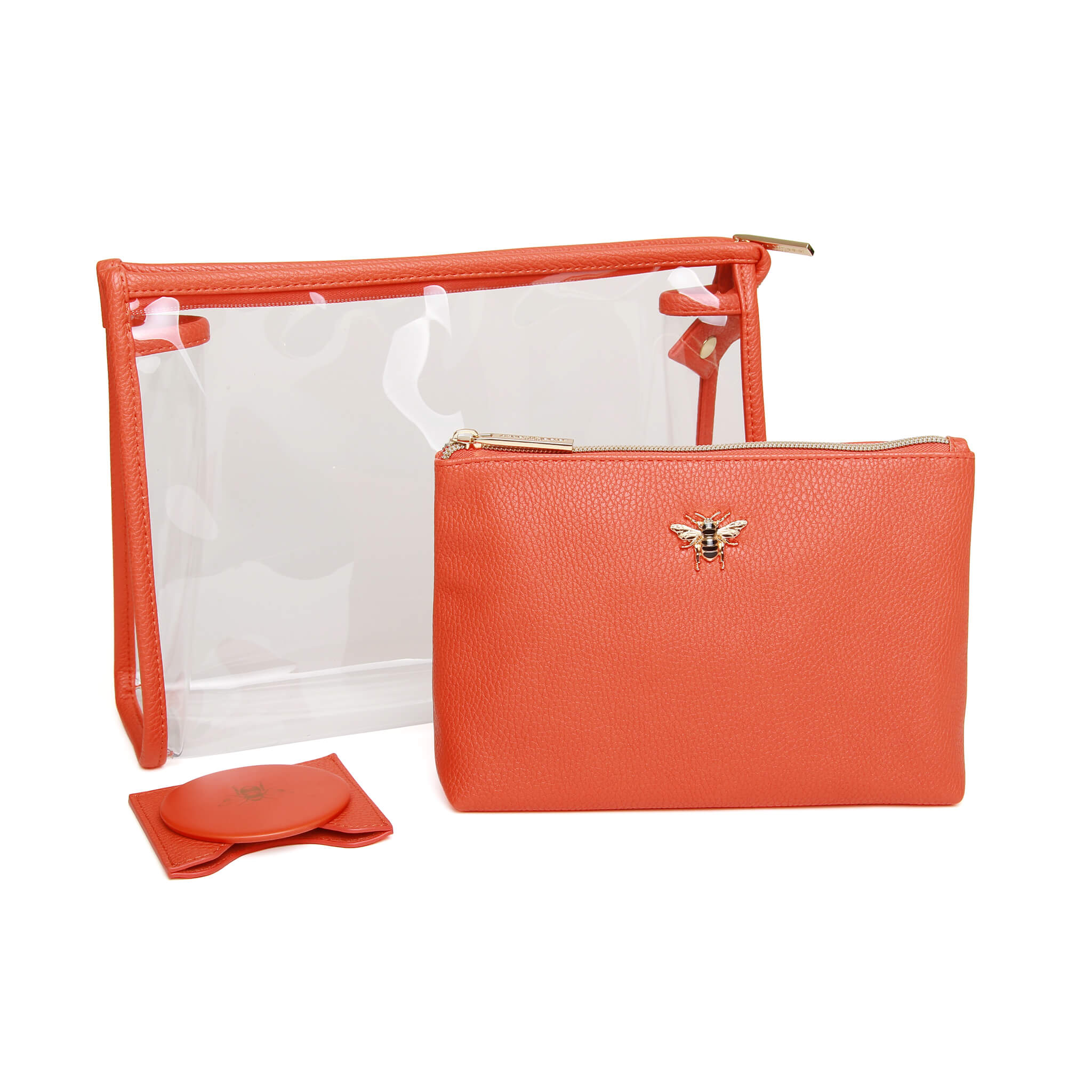 3pc Beauty/Makeup Gift Set In Orange