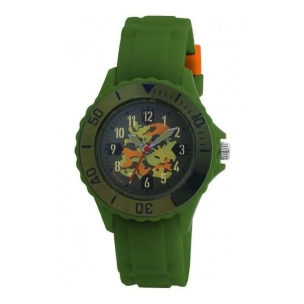Green Army Style Rubber Children's Watch