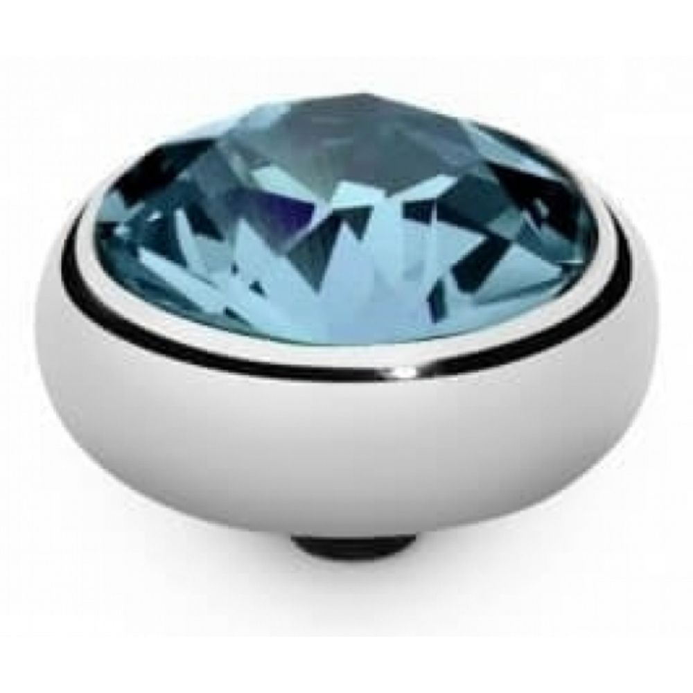 Famosa Stainless Steel 10mm Sesto Denim Blue Ring Top