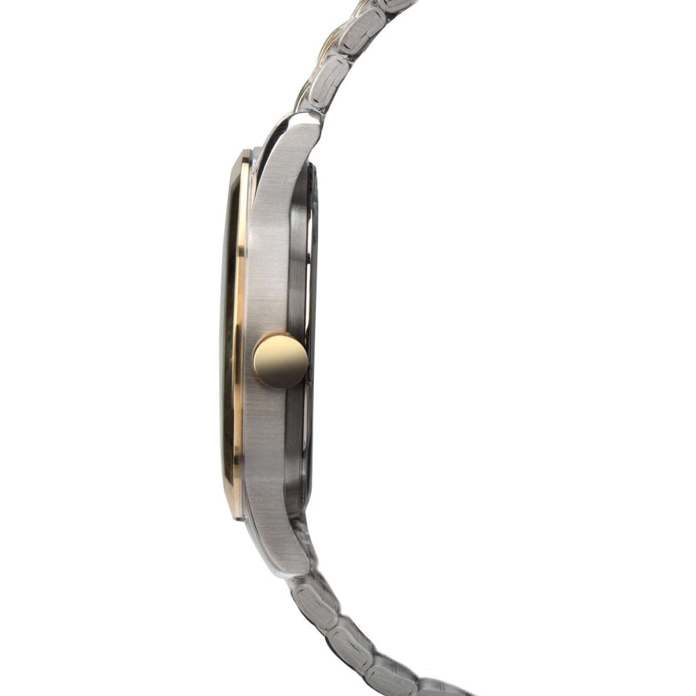 Two Tone Case, Silver Sunray Dial With Day/Date Window & Two Tone Bracelet strap Gents Watch