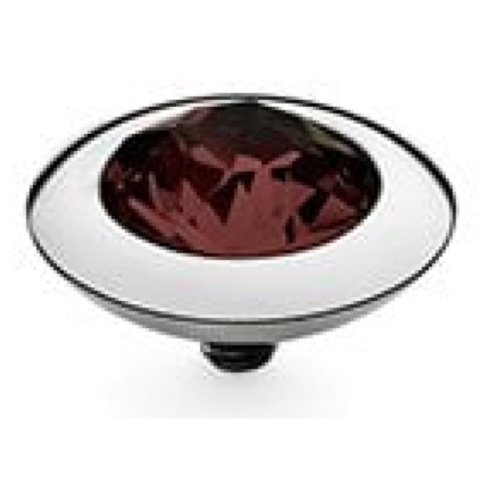 Famosa Silver 13mm Tondo Ring Top Burgundy