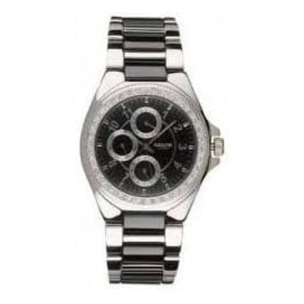 Gents Crystalised Ceramic & Steel Bracelet Watch