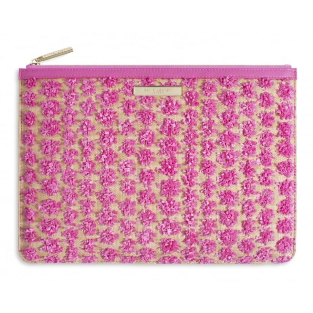Polly Pom Pom Clutch Bag - Polly Pom Pom Clutch - Pink