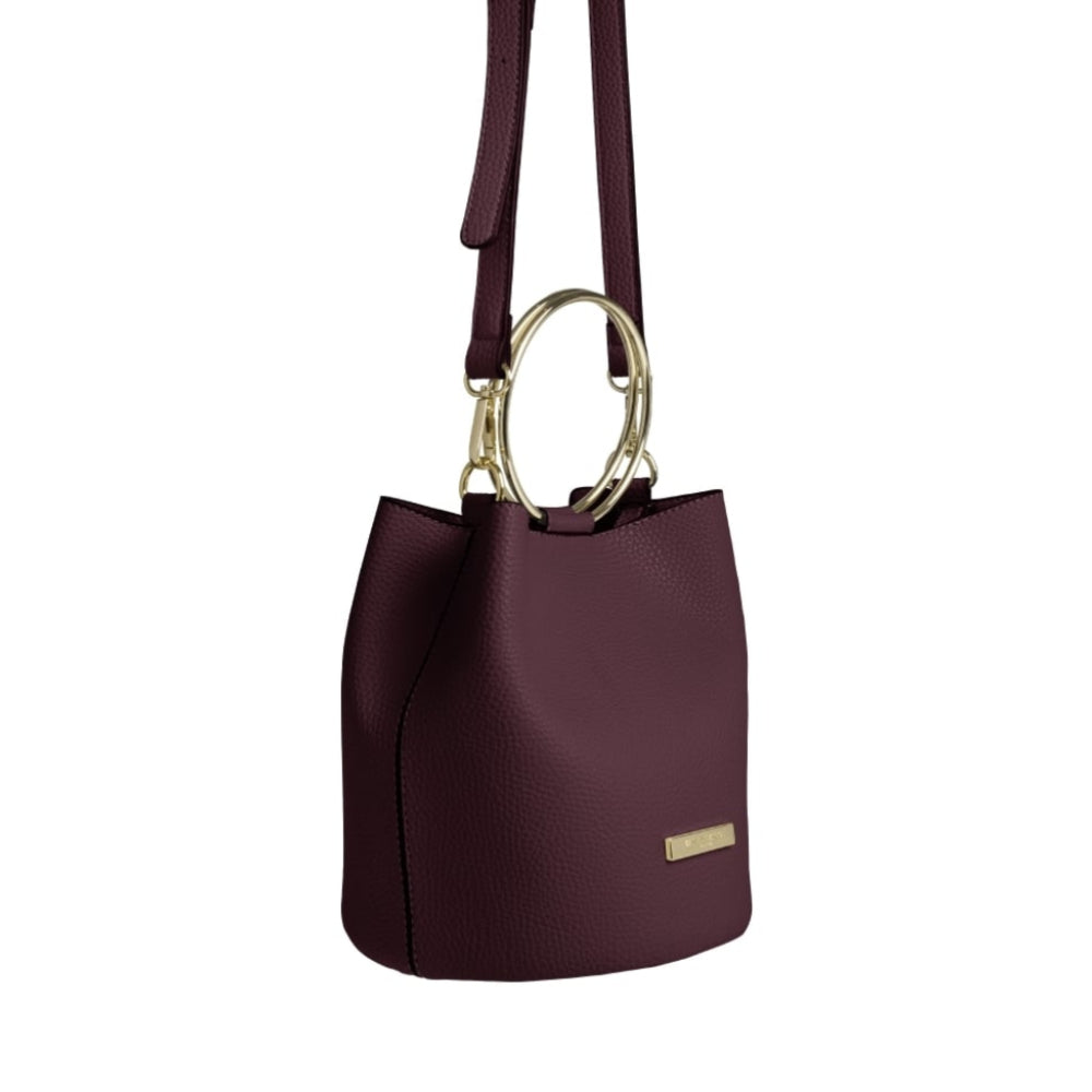 SUKI BUCKET BAG - burgundy - 20x18x6cm