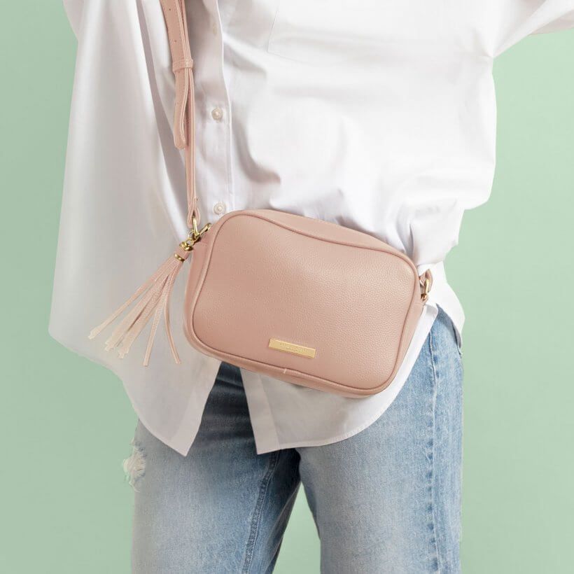 Sophia Tassel Crossbody Bag | Pale Pink