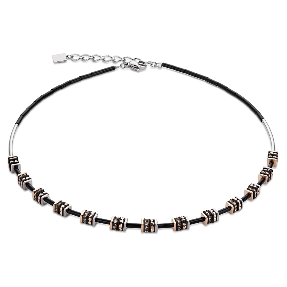 Rose/Gold Swarovski Cube Necklace