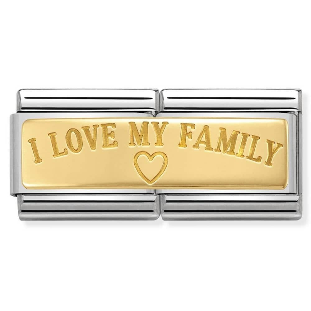 Classic Double 'I Love My Family' Gold Link