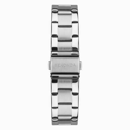 Silver Case With Blue Dial & Stainless Steel Bracelet Mens Watch