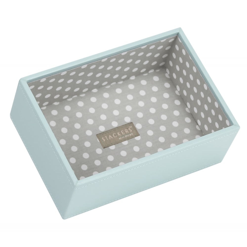 Duck Egg & Grey Polka Mini Open Stacker
