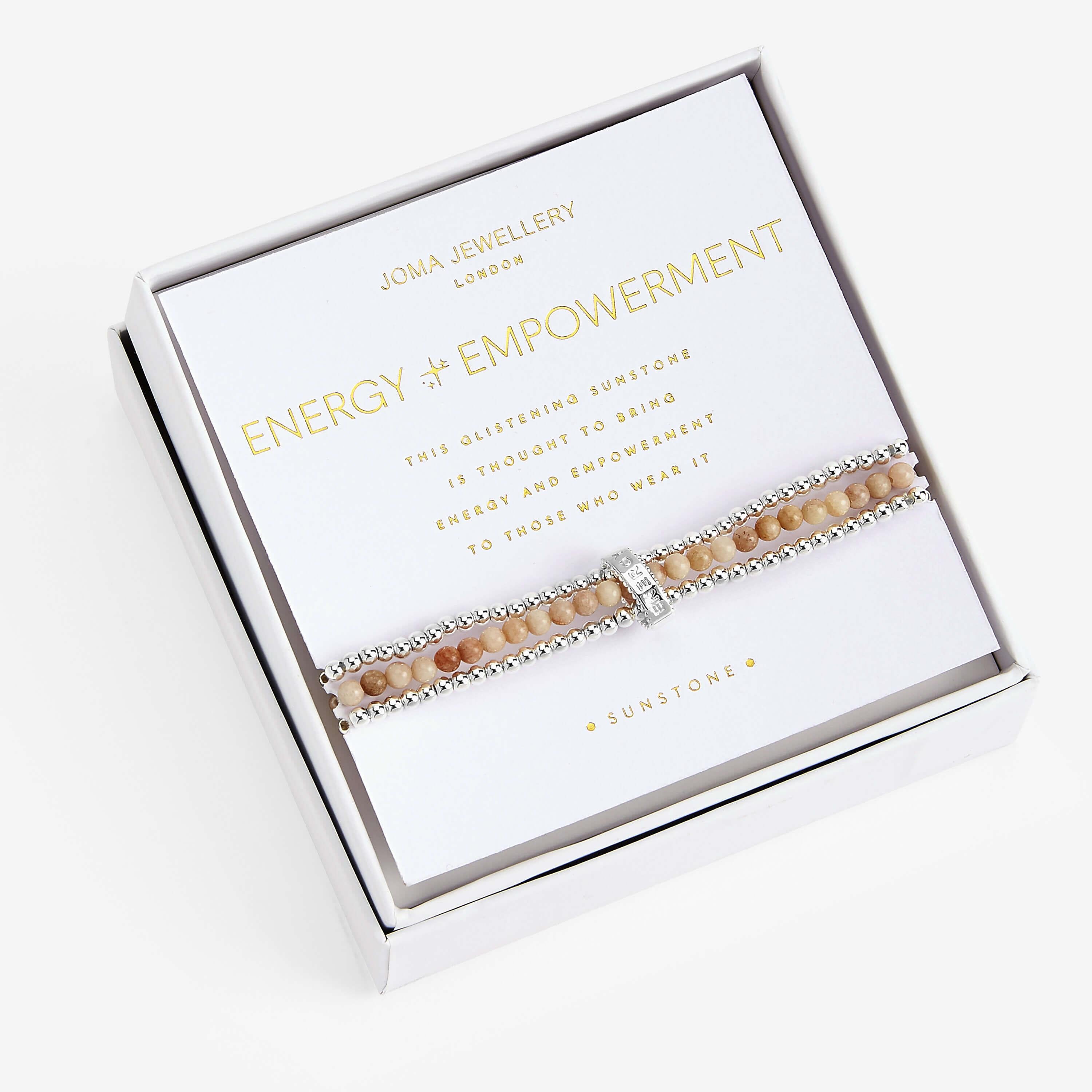 Wellness Stones | Silver | Sunstone Bracelet | 17.5cm Stretch