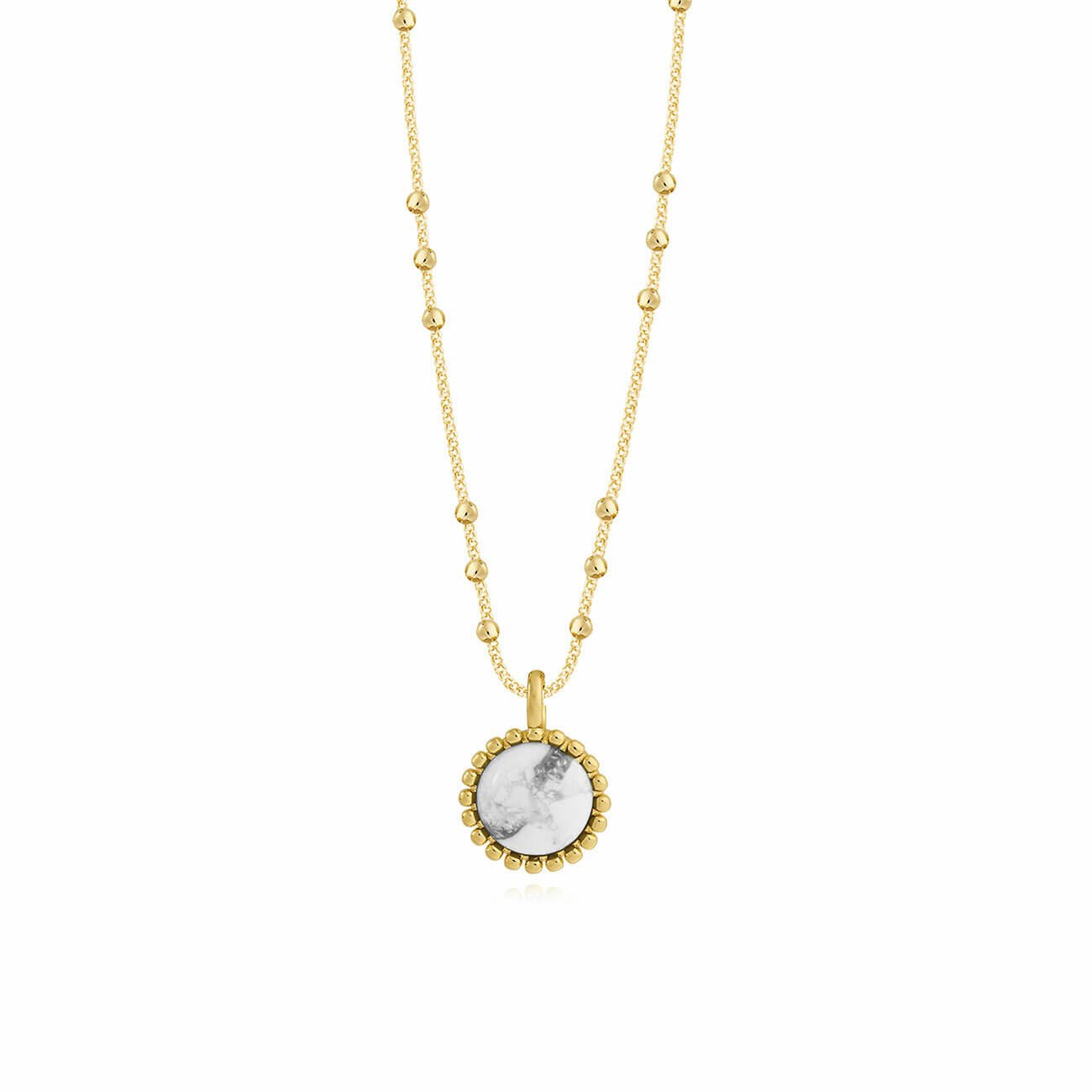 Capri Howlite Necklace - Gold
