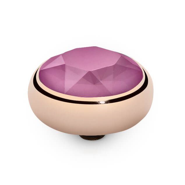 SESTO Rose Gold 10mm Peony Pink Ring Top