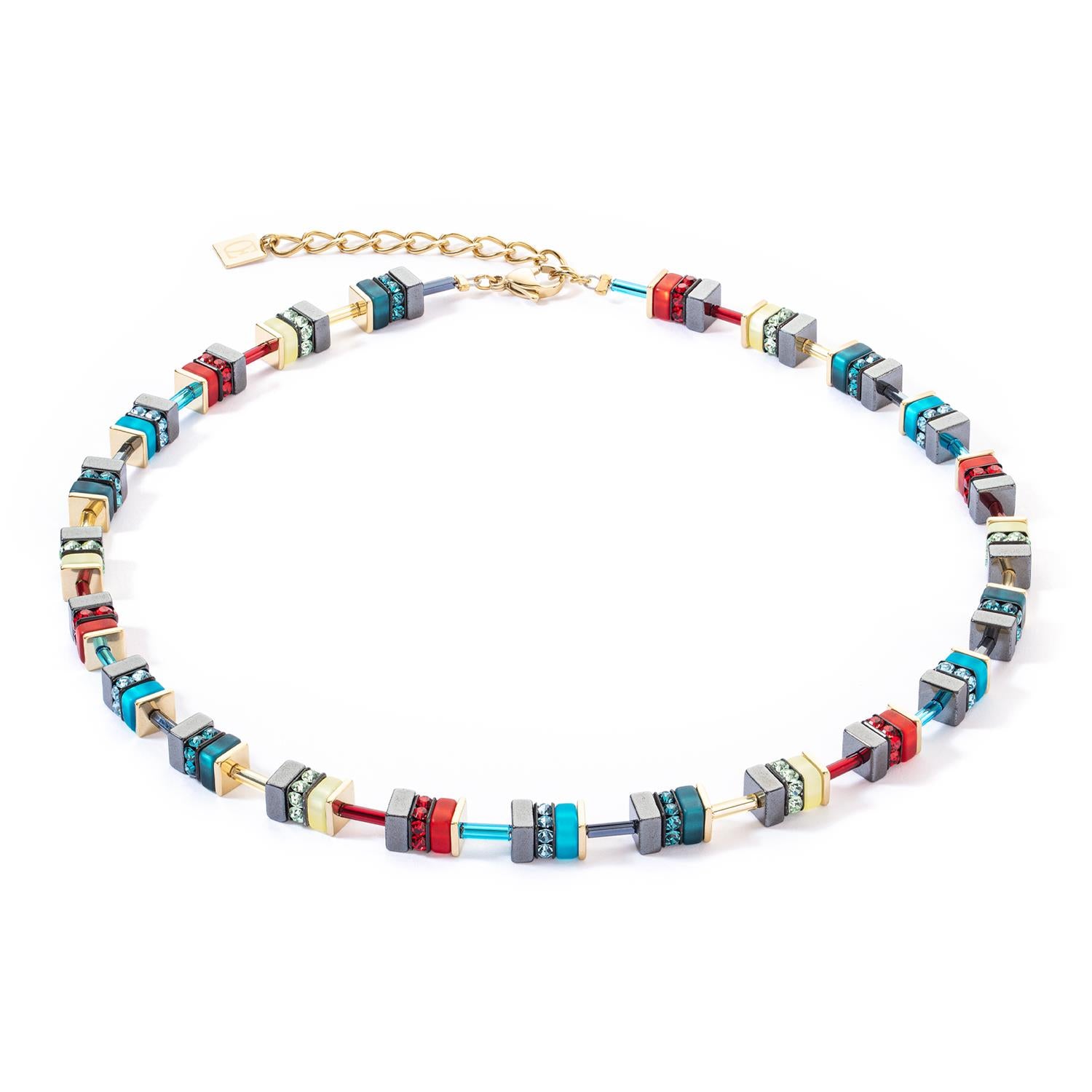 Sparkling Classic Elements Gold Multicolour Energy Necklace
