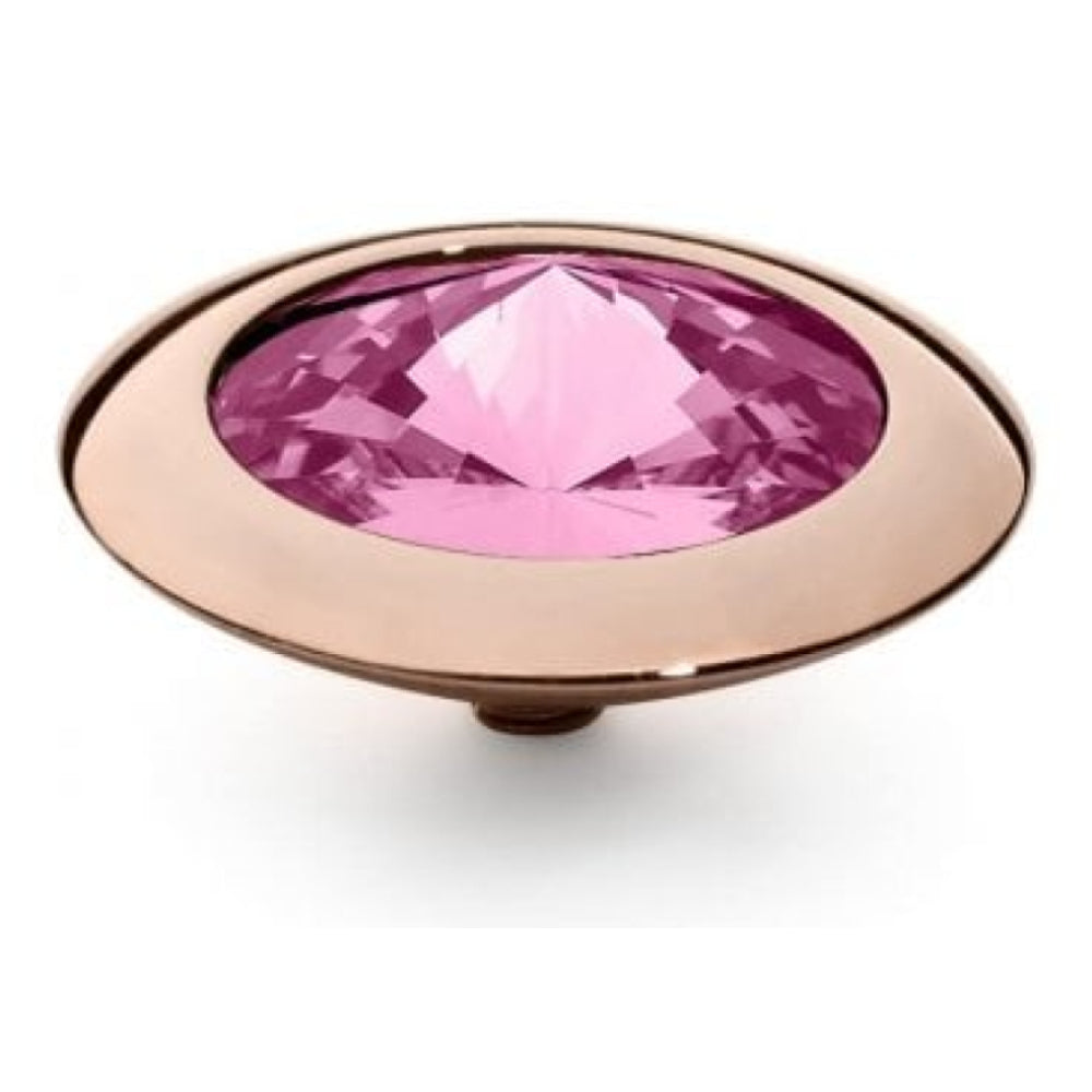 Famosa Rose Gold 16mm Tondo Ring Top Rose