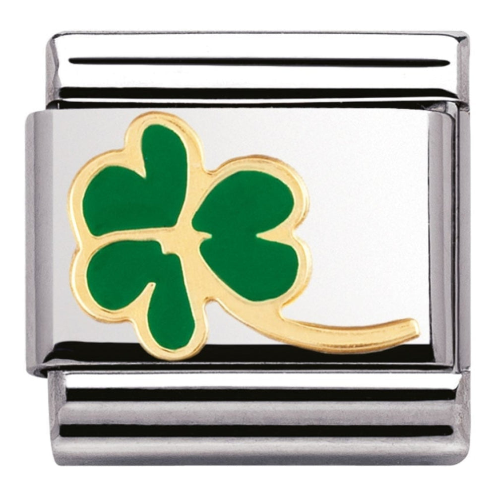 Classic Gold and Green Clover Link