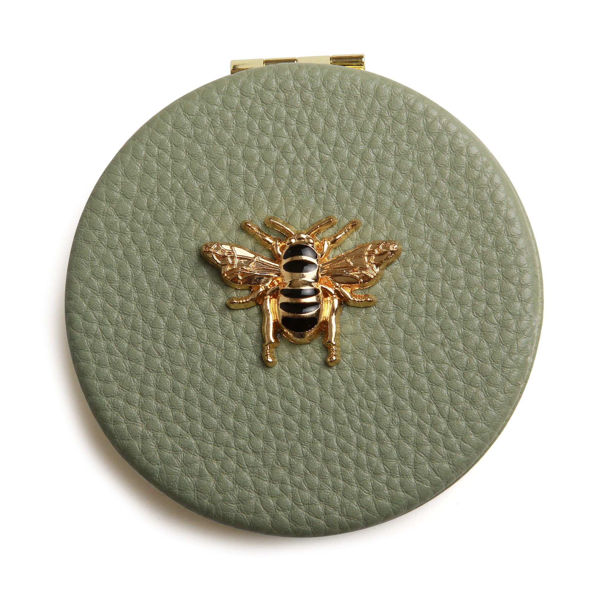 Round Compact Mirror Sage
