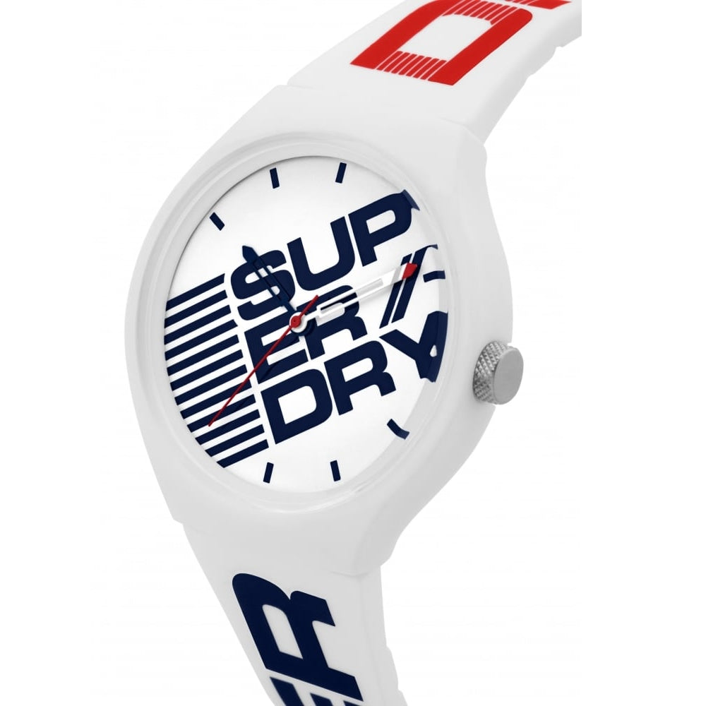 Urban Street White Dial With White Navy Printed Silicone
