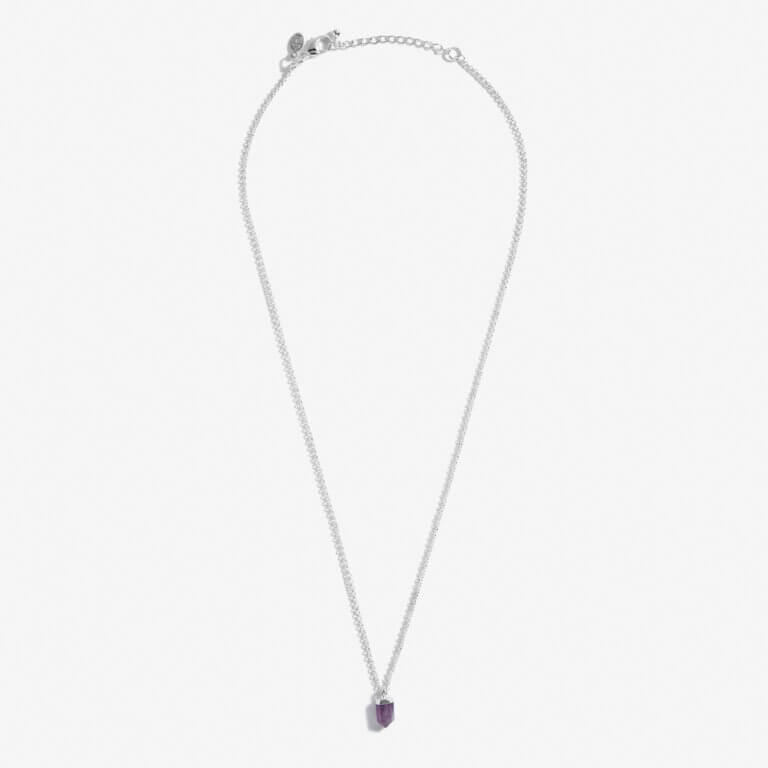 Crystal A Little | Amethyst | Silver | Necklace | 46cm + 5cm Extender