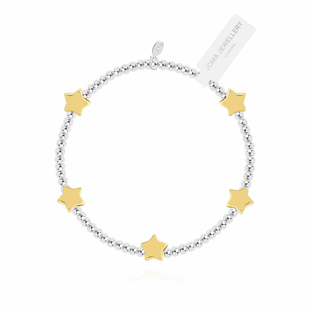 Bracelet Bar Stars Silver Gold Stretch Bracelet