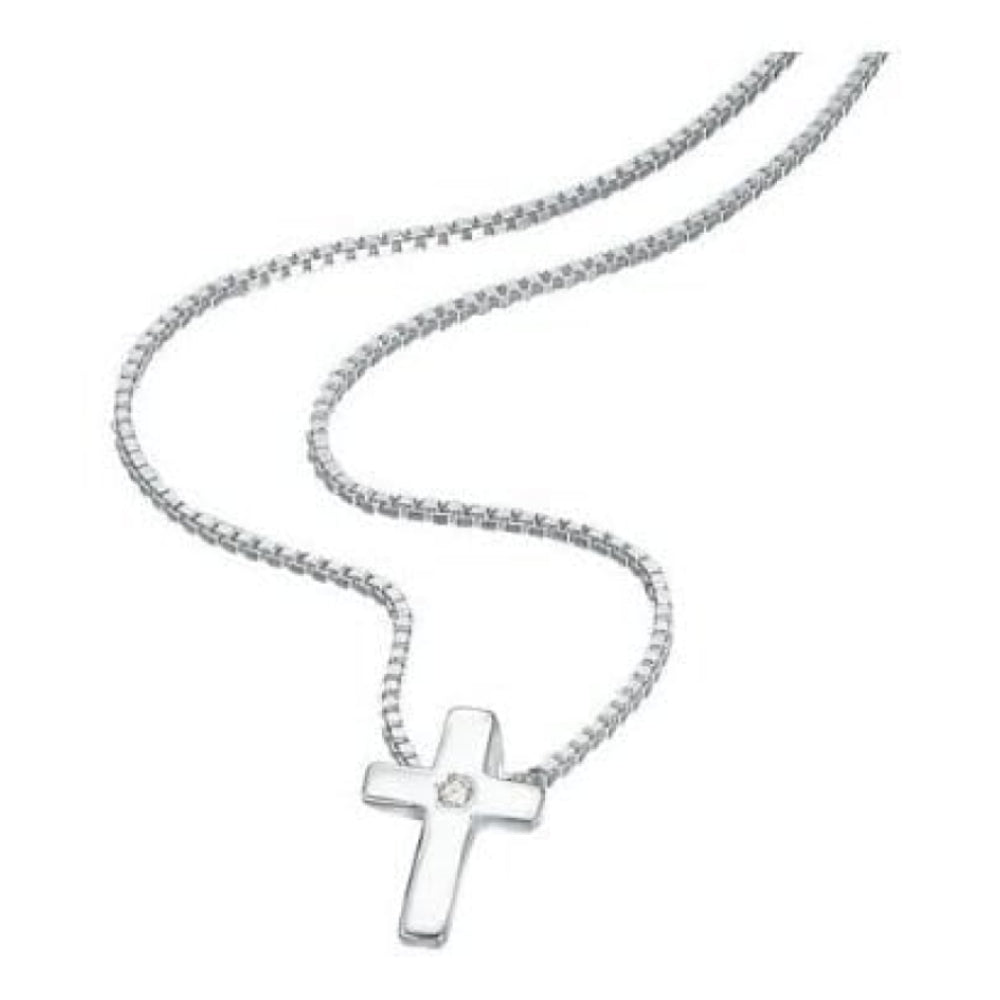 Girls Sterling Silver Cross Necklace