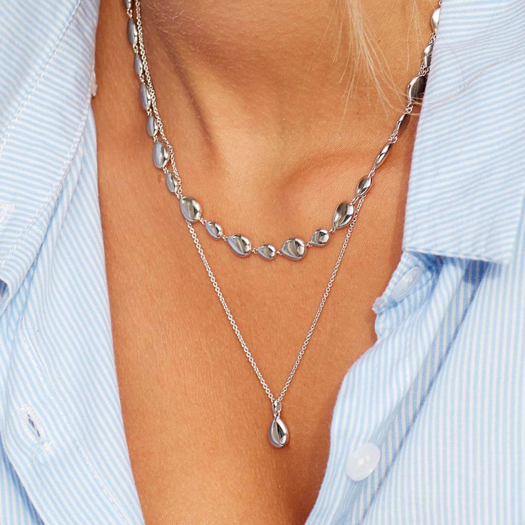 Coast Pebbles Droplet Necklace