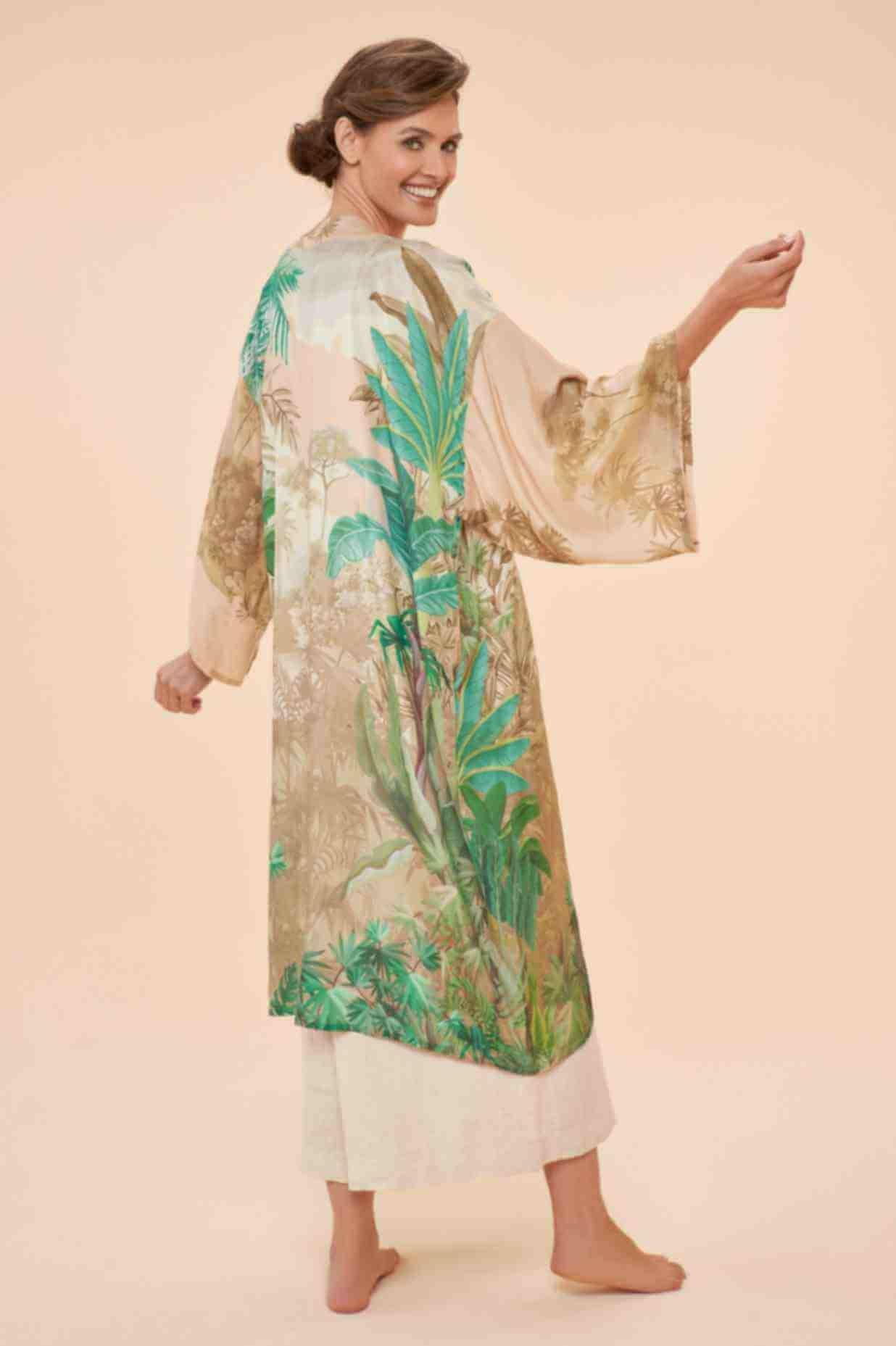 Oasis Kimono Gown- Coconut