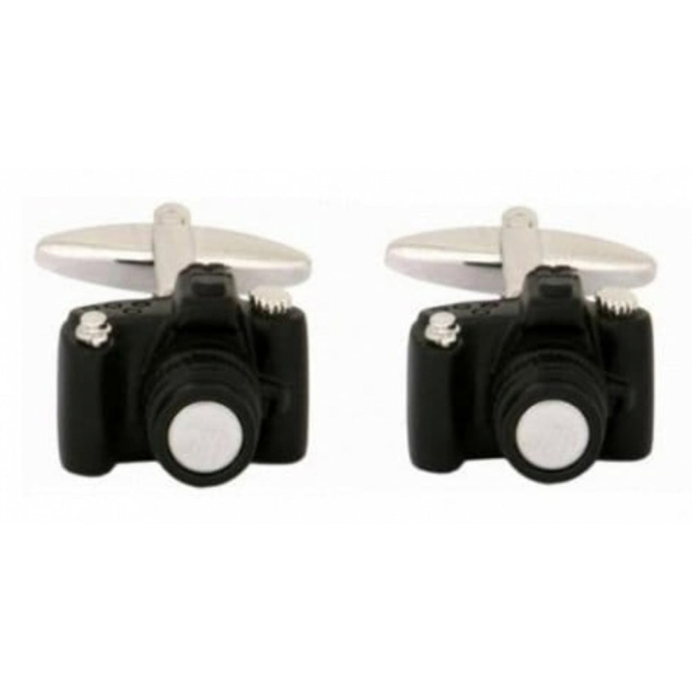 Rhodium Plated Digital Camera Cufflinks