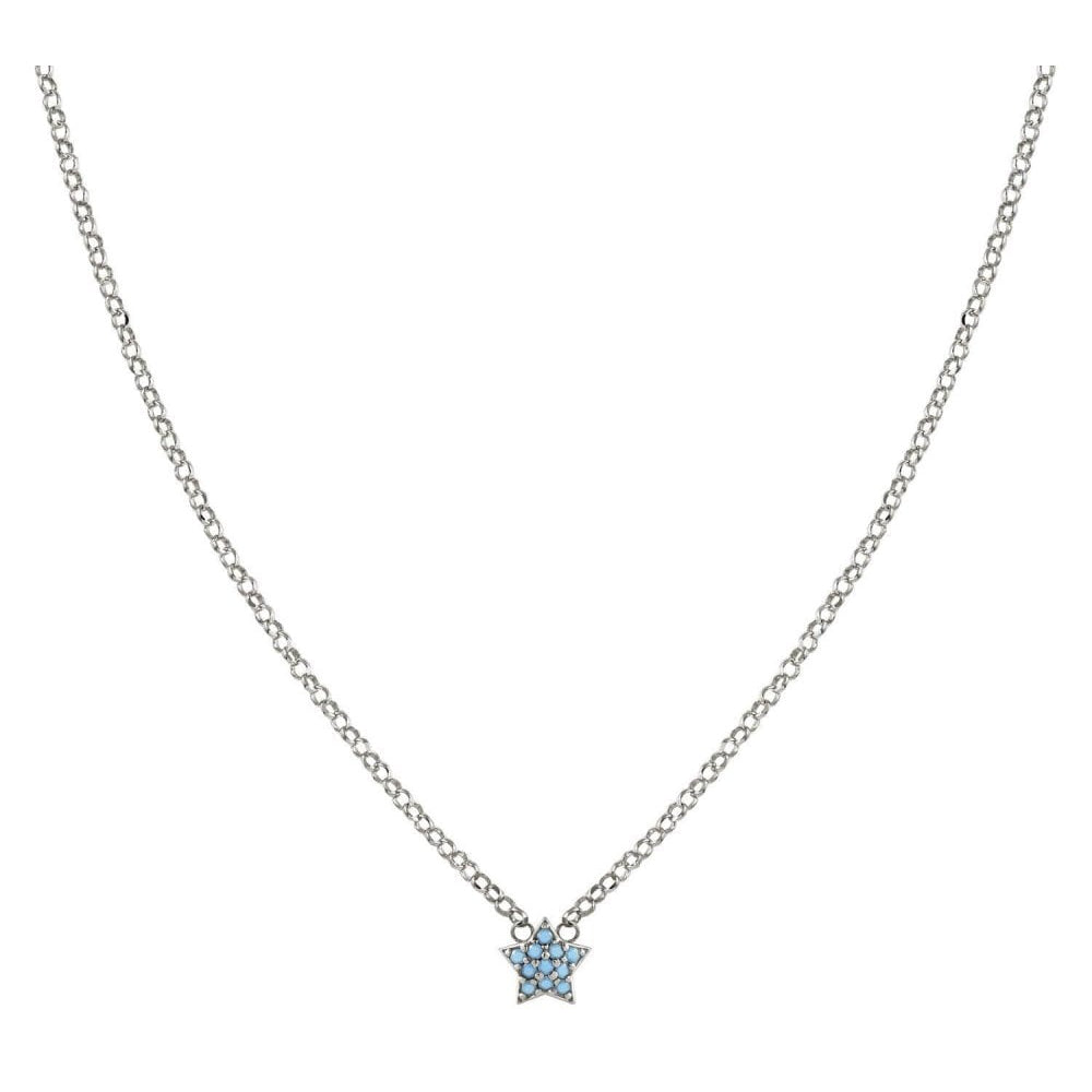 Gioie 925 Silver Necklace And Cubic Zirconia Colored (015_Silver Star)