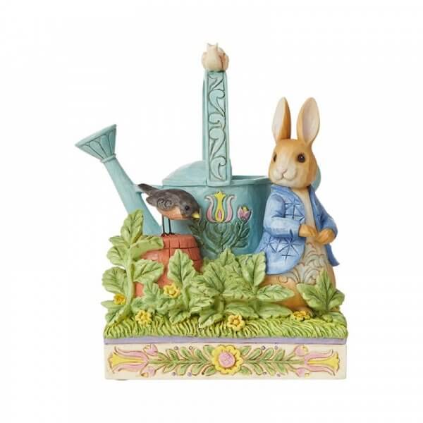 "Caught in Mr. McGregor's Garden" - Peter Rabbit with Watering Can