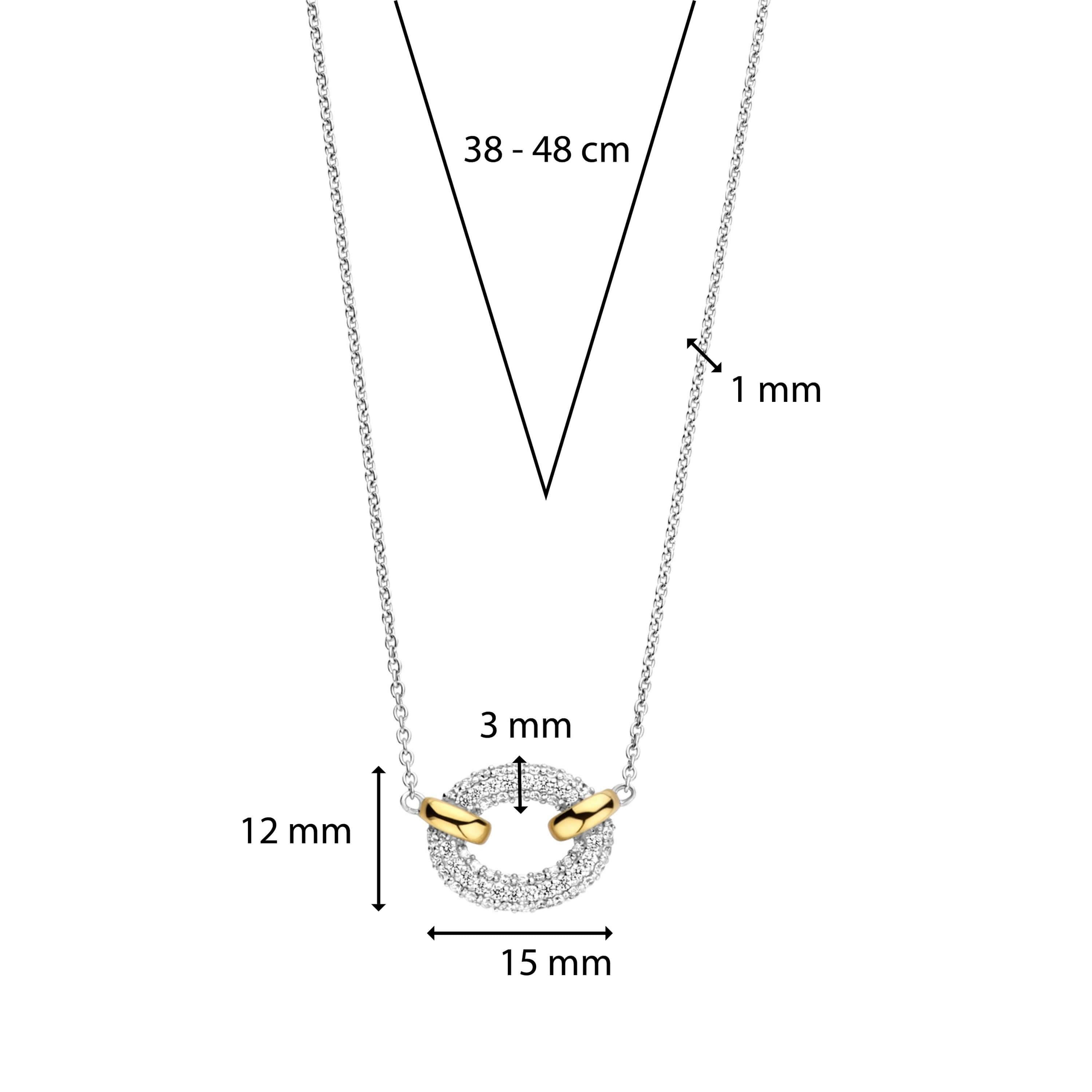 Statement Oval CZ Pendant Chain Necklace