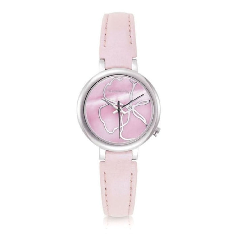 Chrome Composable and Leather Watch