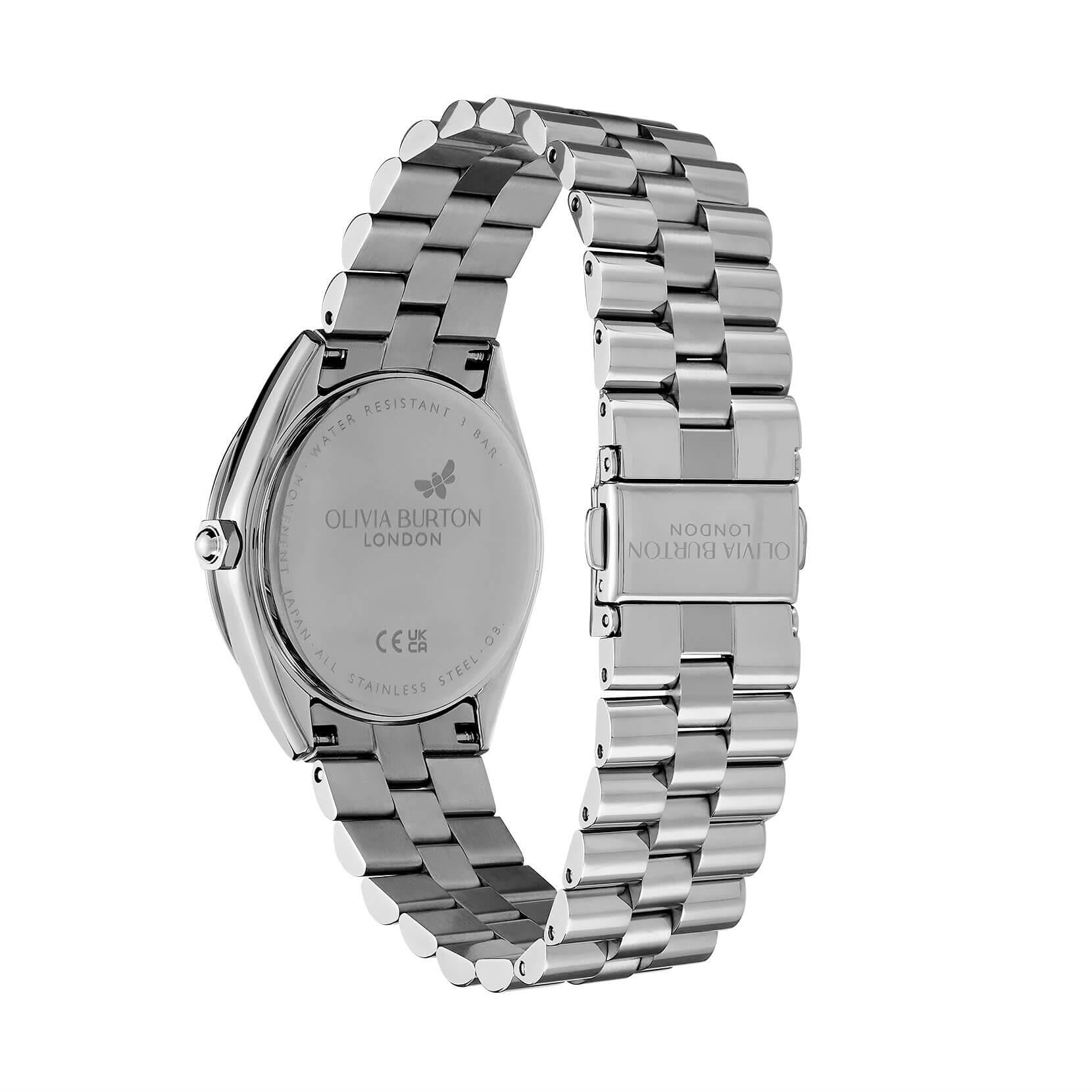 Bejewelled Mellow Rose Dial & Silver Bracelet Watch