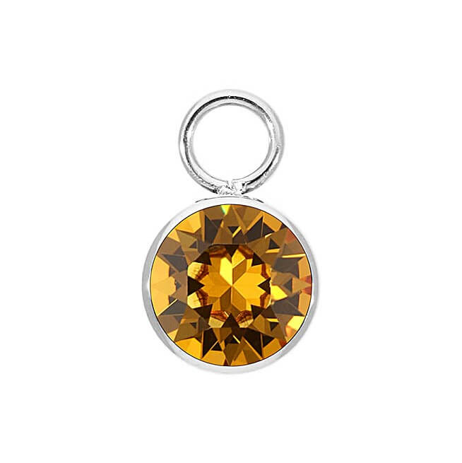 Golden Topaz Charm BOTTONE 10mm (SS)