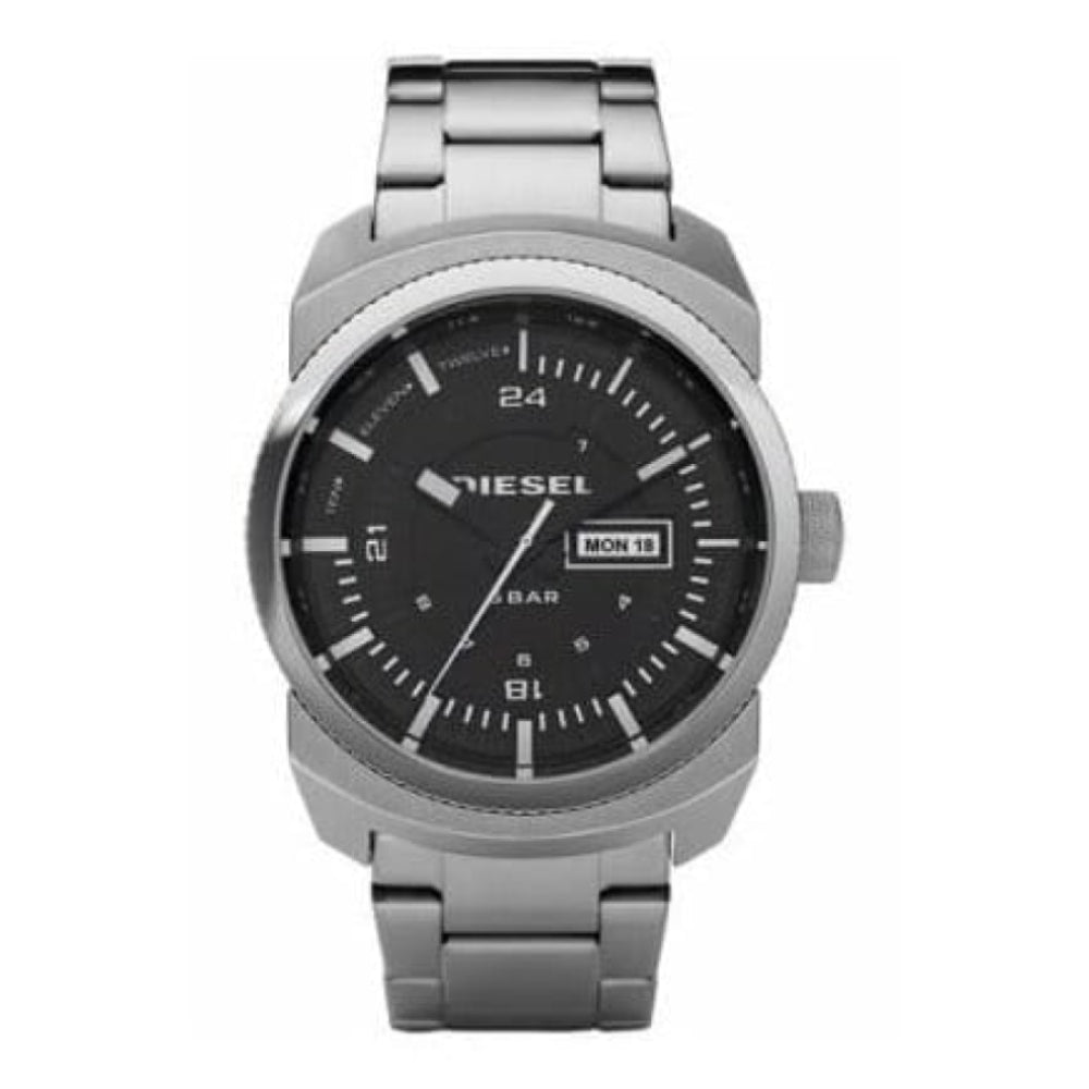 Gents Stainless Steel Bracelet Watch With Black Dial