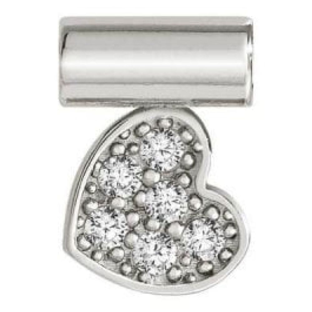 Seimia Silver Cubic Zirconia Heart Charm
