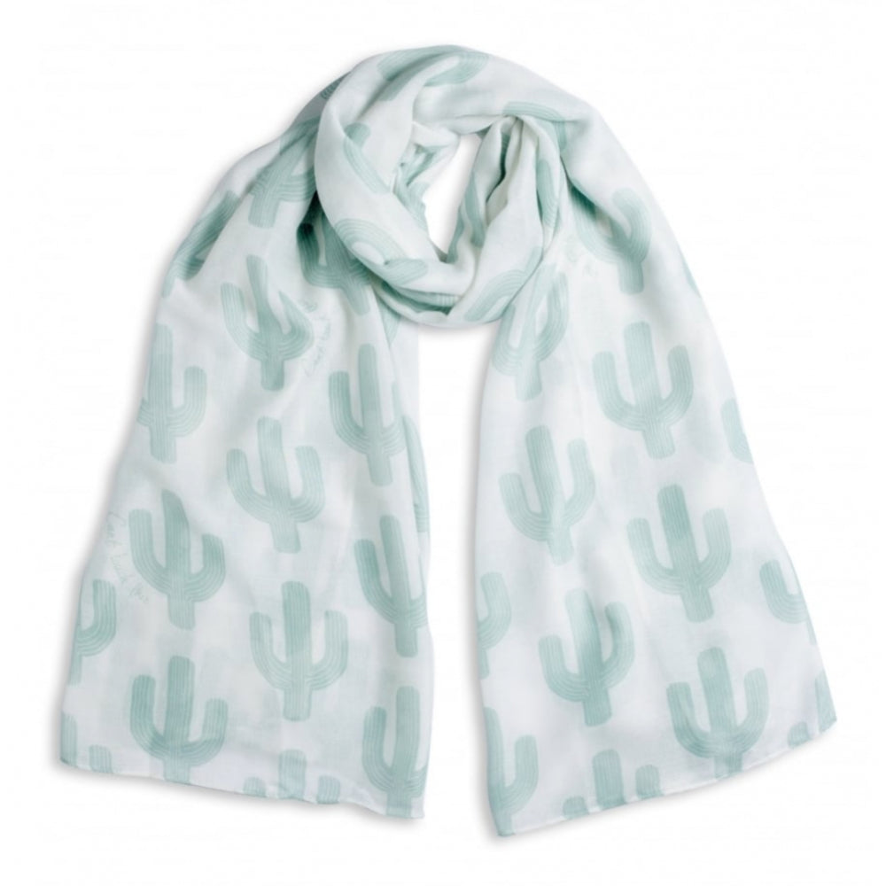 Sentiment Scarf - Can't Touch This - White & Green