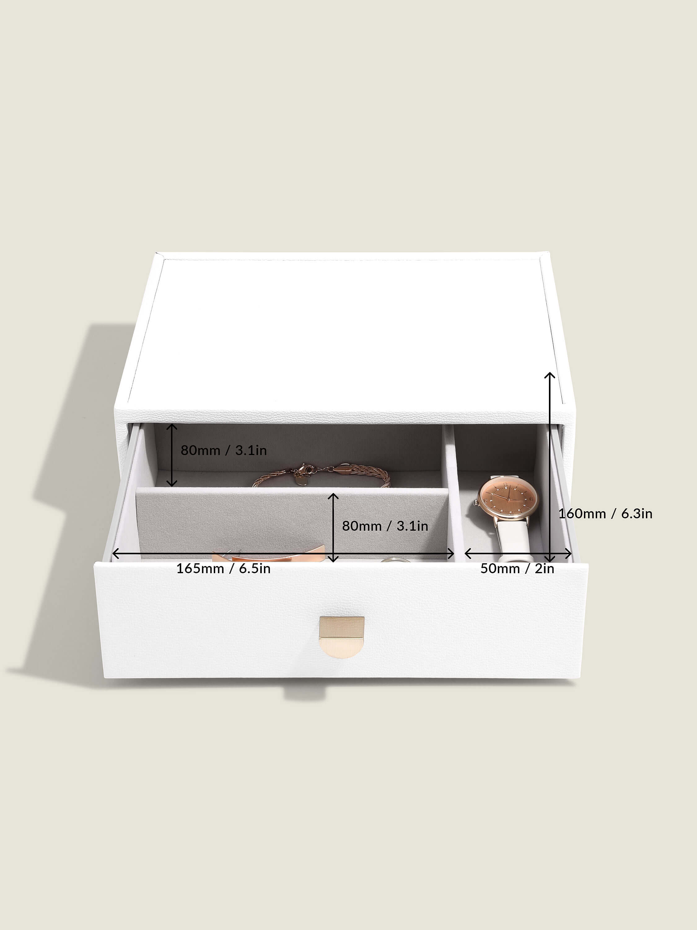 Pebble White Classic Drawer Set Of 3