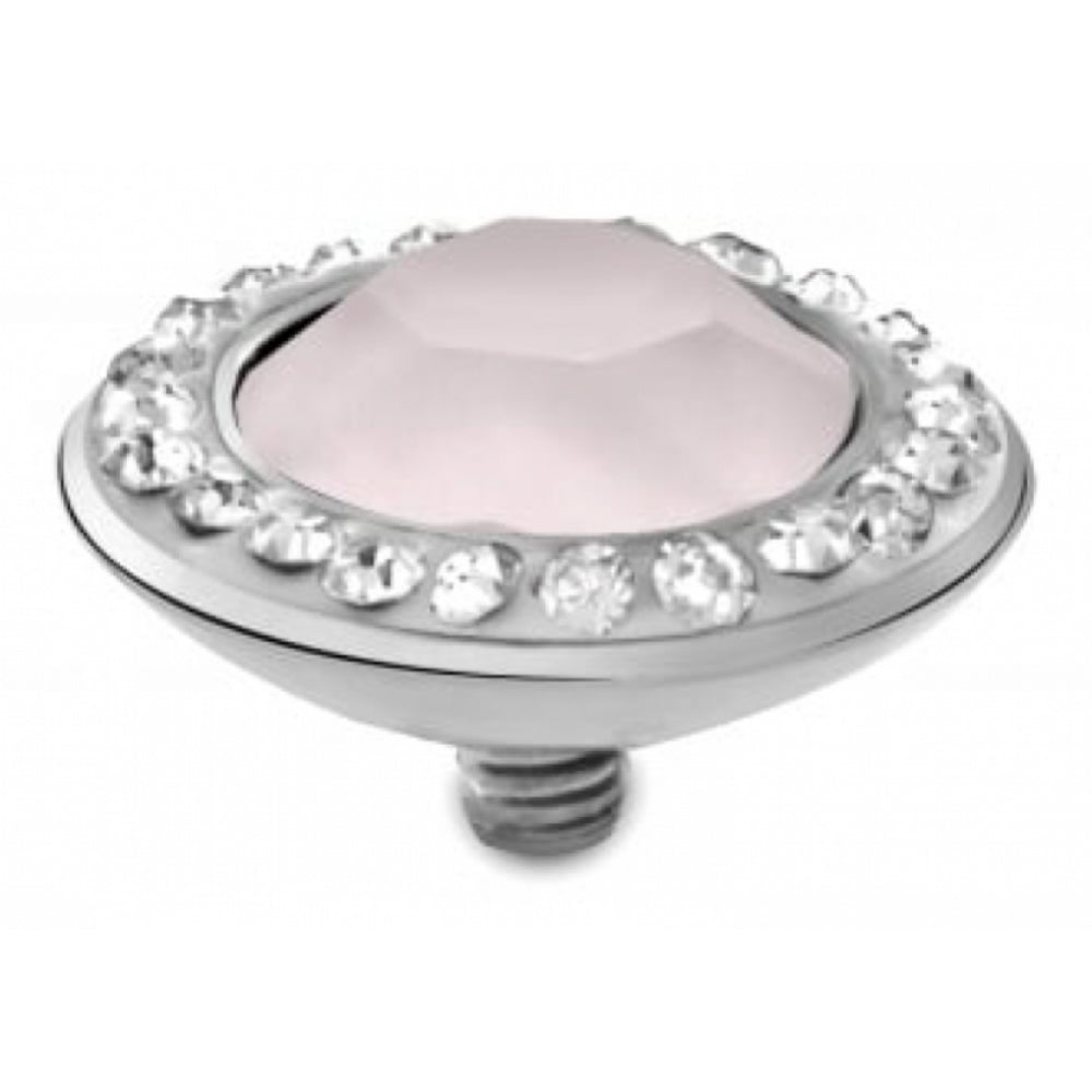 Famosa Stainless Steel 13mm Tondo Deluxe Powder Rose Ring Top