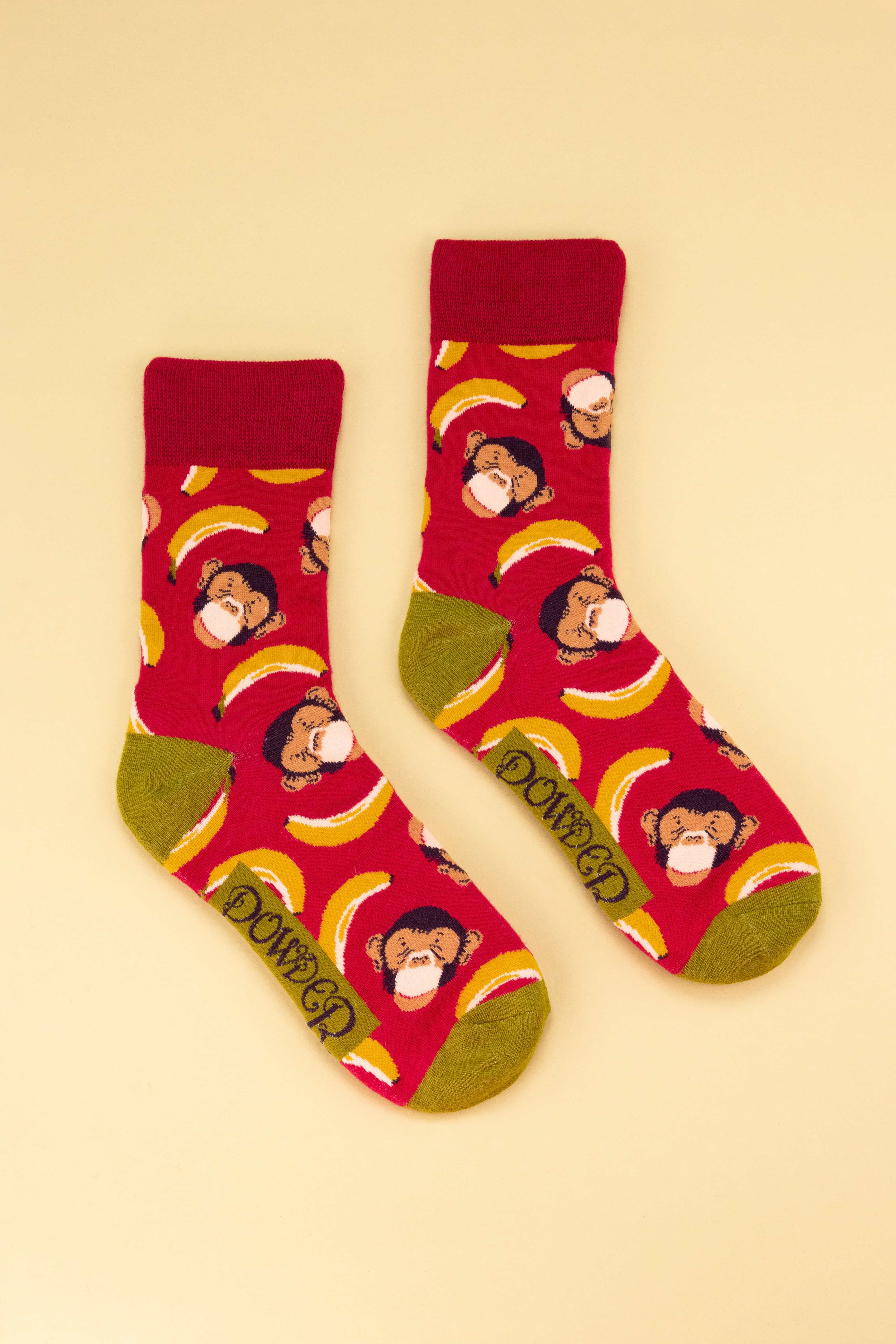 Cheeky Monkey - Fuchsia Men's Socks