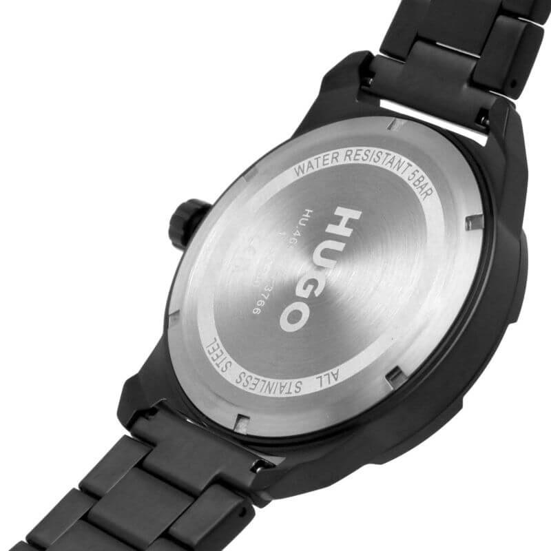 #GRIP Black Dial Black IP Bracelet Strap Gents Watch
