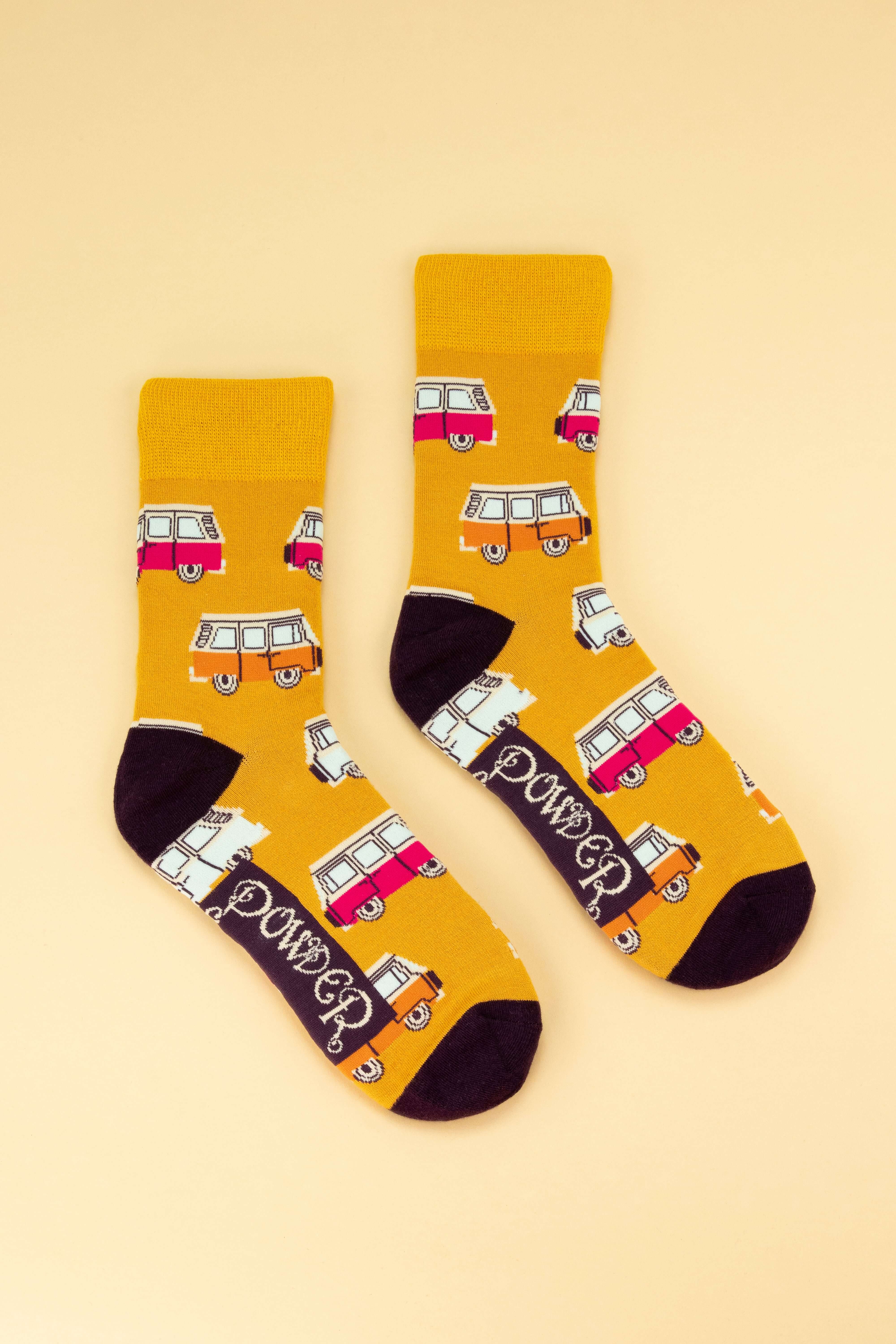Campervan - Mustard Men's Socks