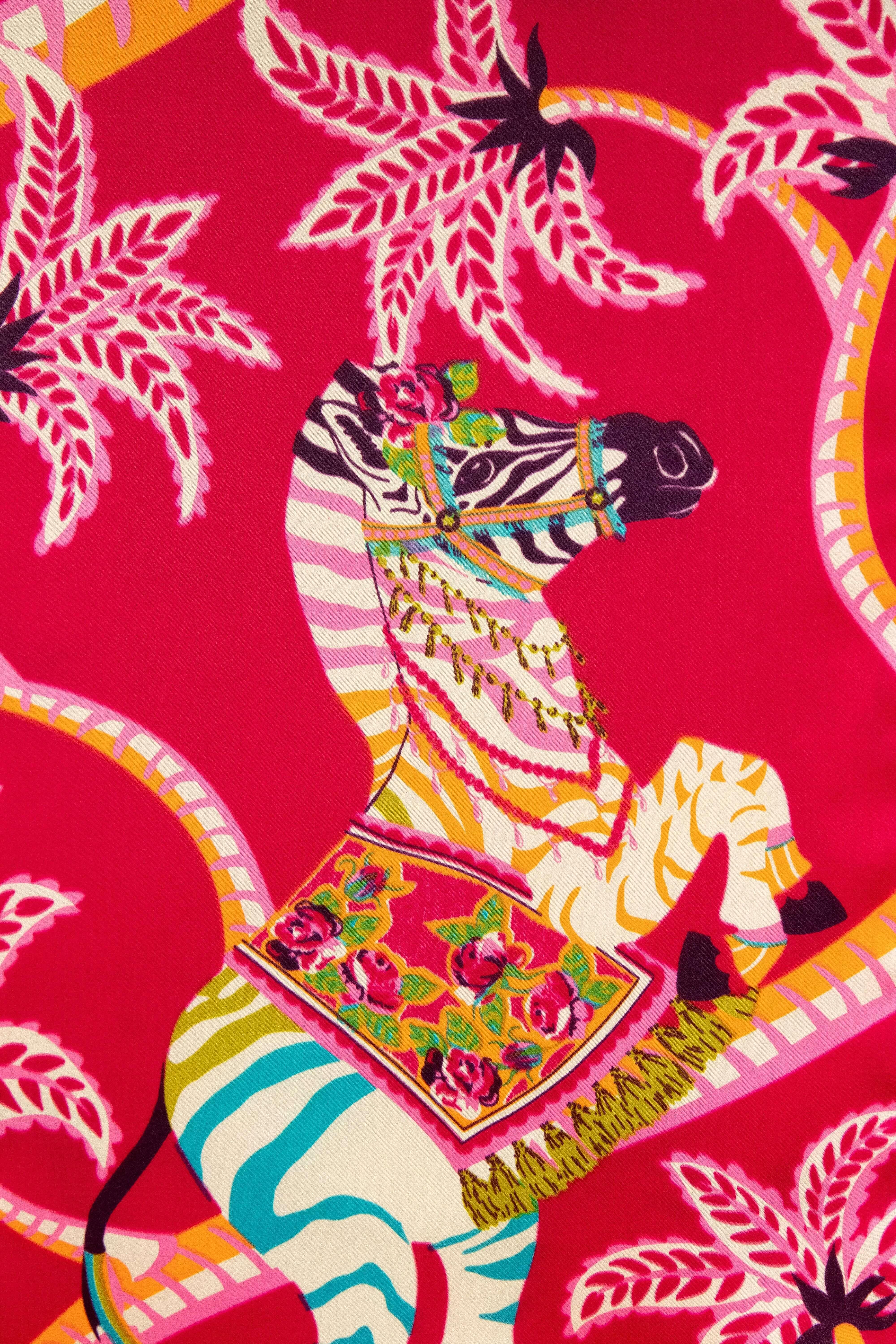 Zebra Carnival Satin Scarf