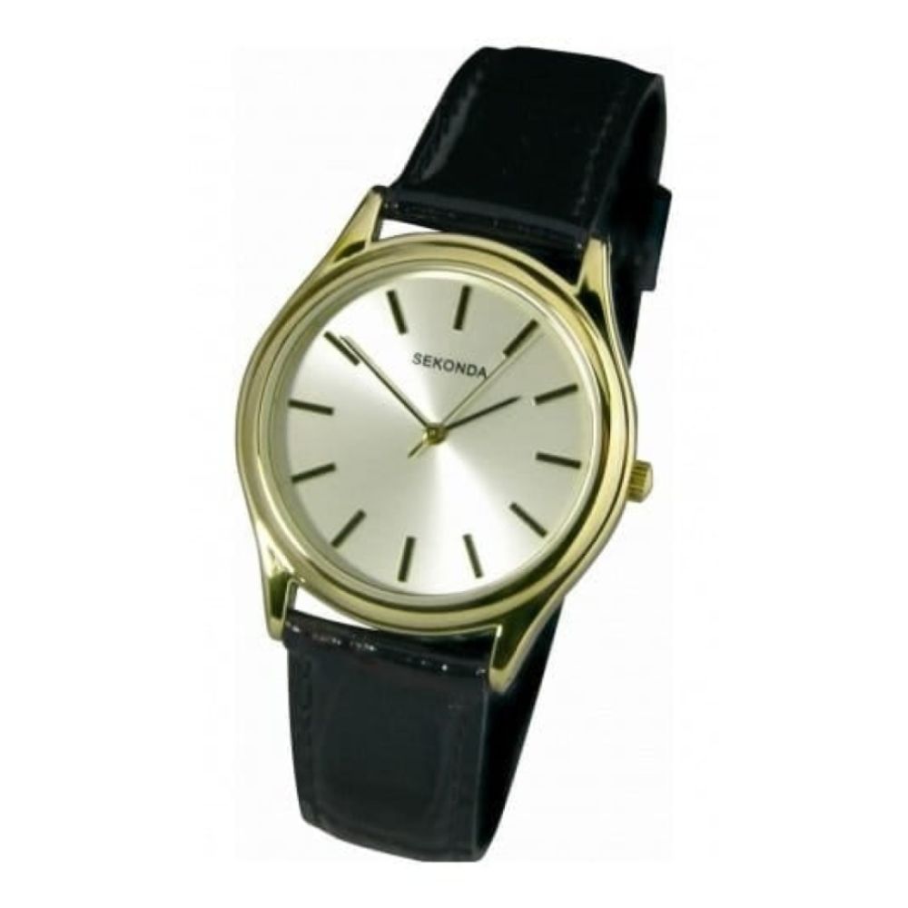 Gents Dark Burgundy Leather Strap Watch