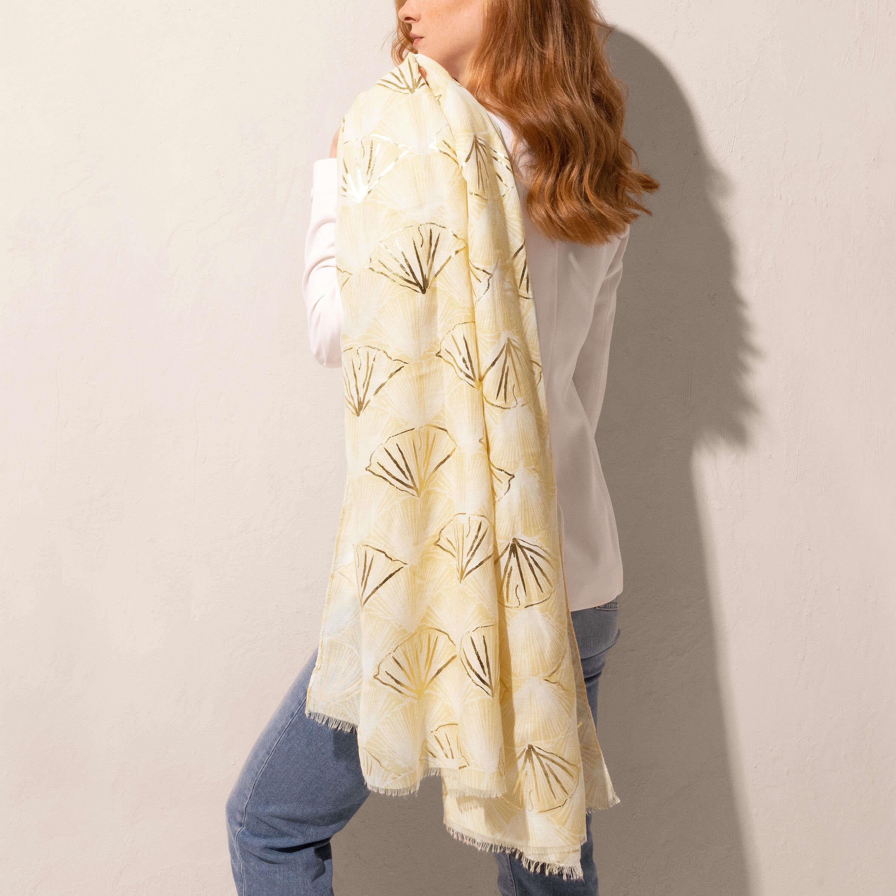 Shell | Yellow/ White/ Gold | 184 X 86cm